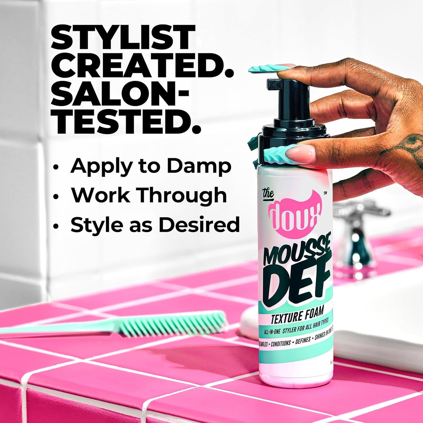 The Doux Def Texture Foam Foam 7.0 Fl Oz Transparent 1 Piece