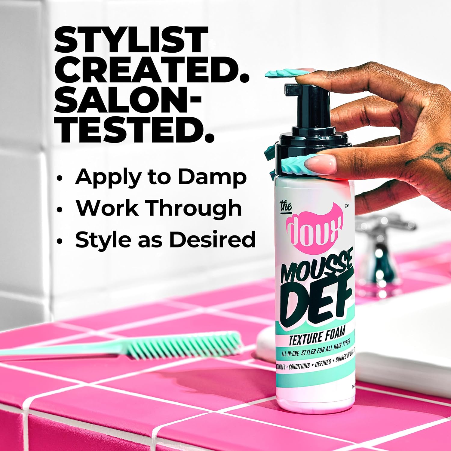 The Doux Def Texture Foam Foam 7.0 Fl Oz Transparent 1 Piece